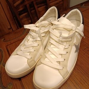 JustFab White Star Sneakers